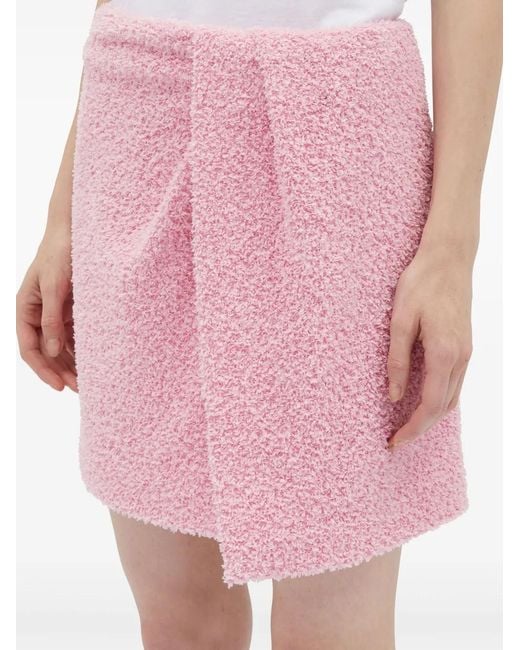 MSGM Pink Drapierter Midirock