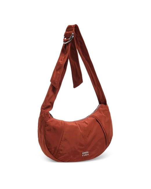 Bimba Y Lola Brown Ring Strap Mini Bag