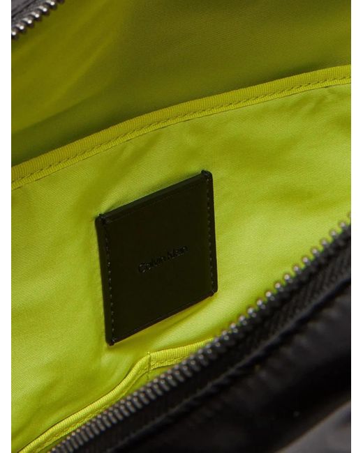 Calvin Klein Black Logo-Plaque Multi-Pocket Backpack for men