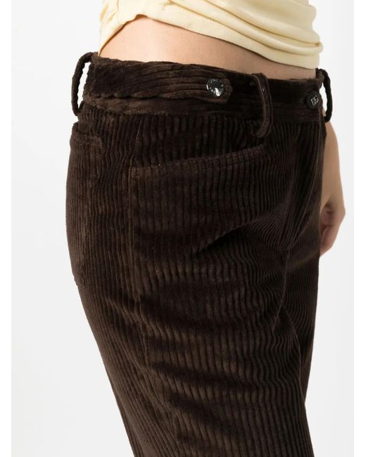 Dolce & Gabbana Black Bell-bottom Corduroy Pants