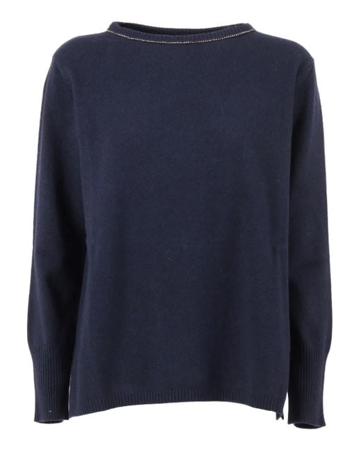 Kangra ボートネック セーター Blue
