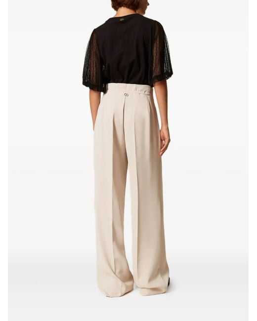Twinset White Drawstring Trousers