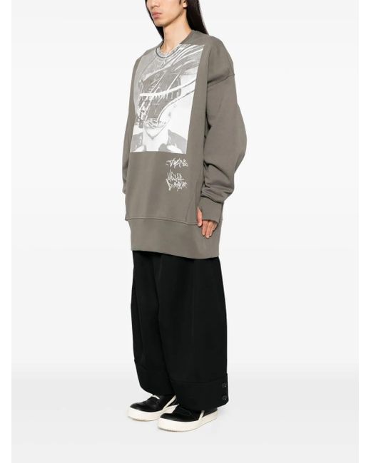 Julius Gray Graphic-Print Sweatshirt for men