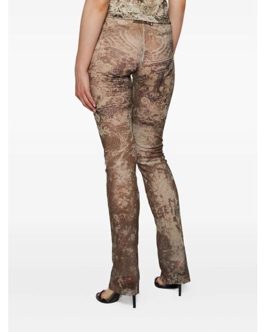 Jean Paul Gaultier Broek Met Medallion-Print in het Gray
