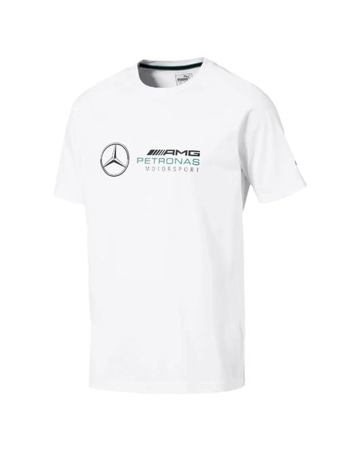 PUMA White X Mercedes Logo T-Shirt for men