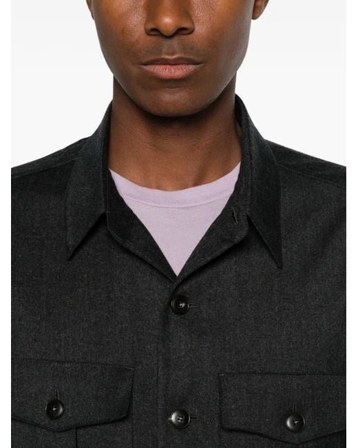 Canali Black Veste À Manches Longues for men