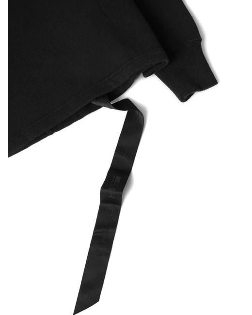 Rick Owens Black Crew-Neck Sweatshirt for men