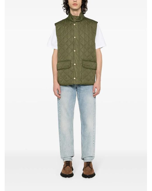Barbour Green Quilted Vest for men