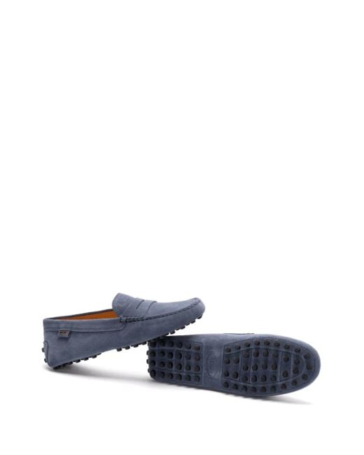 Tod's Blue Suede Gommino Driving Shoes