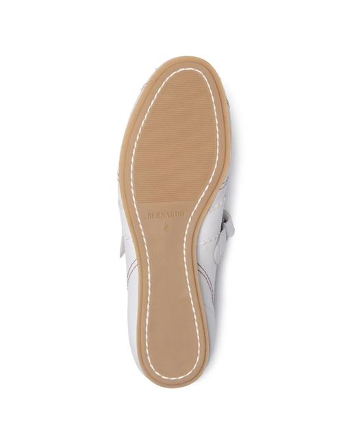 Bernardo White Bozano Topstitched Strap Sneakers