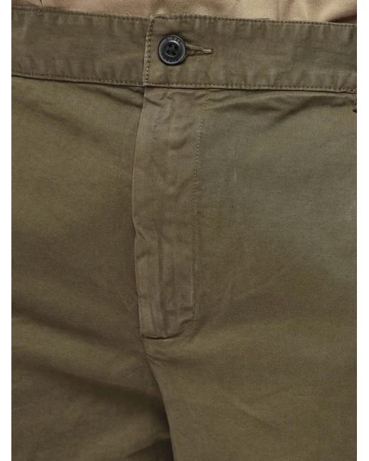 DIESEL Green Logo-Plaque Cotton Chino Shorts for men