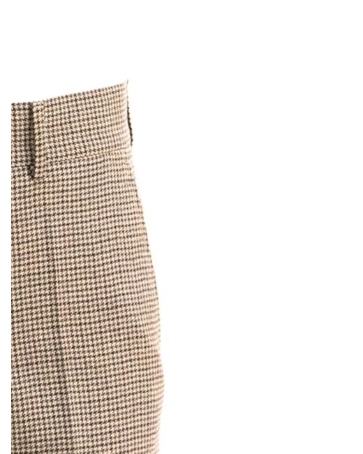 Incotex Natural Cuffed Houndstooth Trousers for men