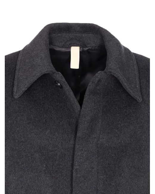 sunflower Gray Winter Button-Fastening Pocket Coat for men