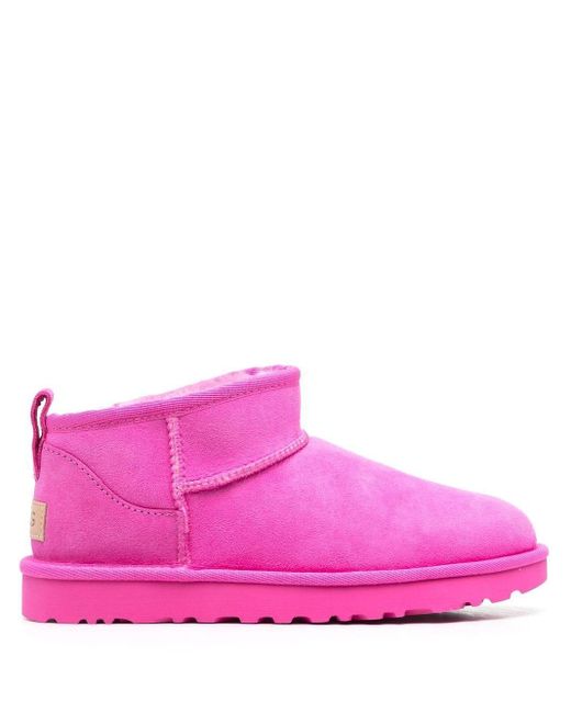 UGG Classic Ultra Mini Ankle Boots in Pink Lyst UK