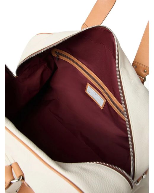Brunello Cucinelli Reisetasche Mit Lederbesatz in White für Herren