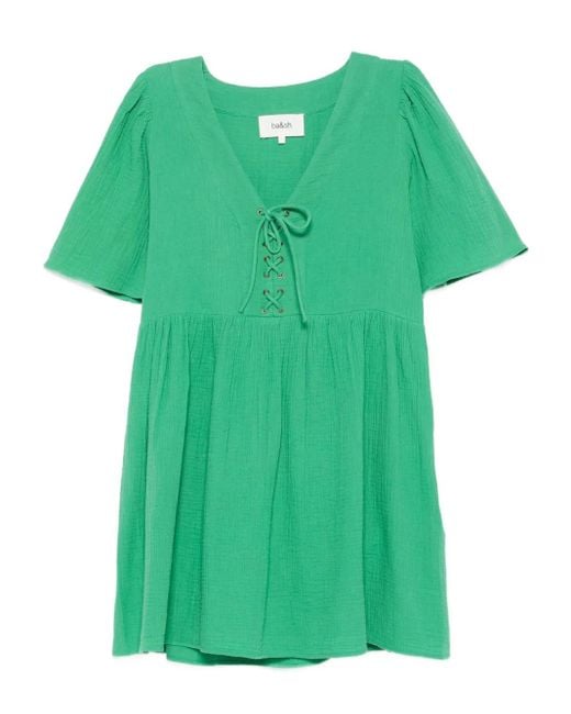Robe Courte À Détail De Laçage Ba&sh en coloris Green