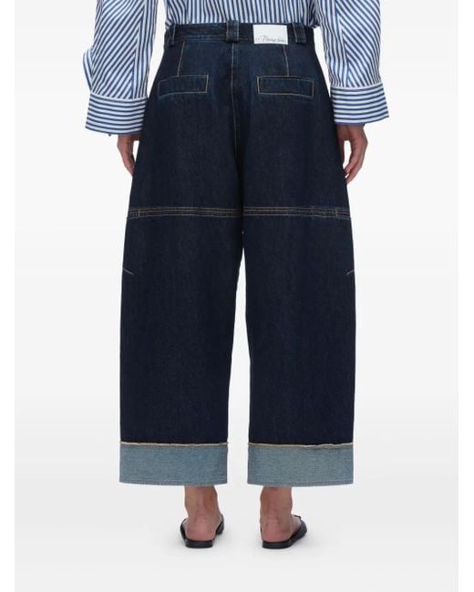 3.1 Phillip Lim Jeans Met Vlakken in het Blue