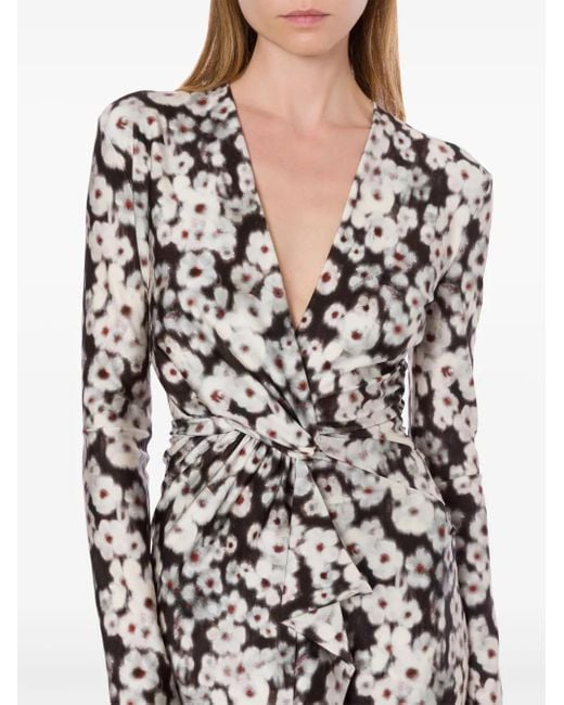 Philosophy Di Lorenzo Serafini White Floral-Print Dress