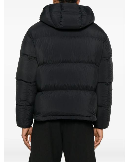 Moncler Black Meriera Hooded Zip-Up Puffer Jacket for men