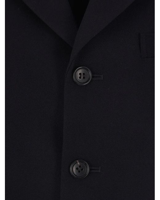 Comme des Garçons Blue Single-Breasted Blazer