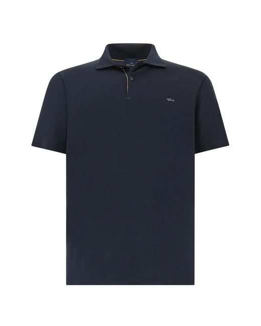 Paul & Shark Blue Cotton Polo Shirt for men