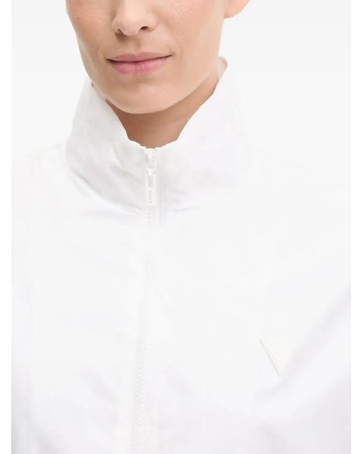 Guess White Zip-Front Jacket