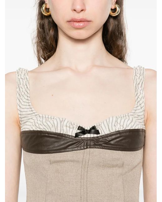 Elena Velez Natural Corset-Style Top