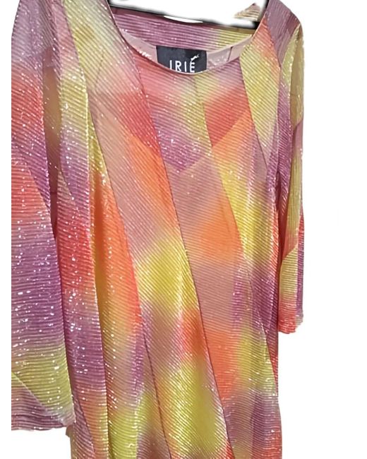 Irie Yellow Diagonal-Patterned Sequin Dress