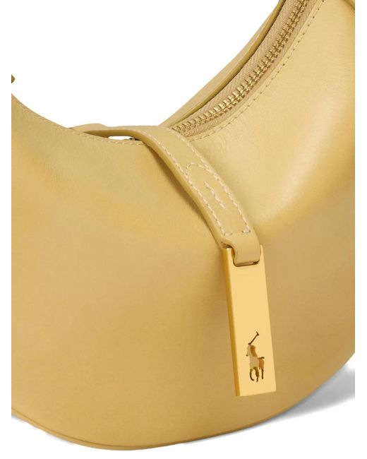 Polo Ralph Lauren Metallic Polo Id Leather Shoulder Bag