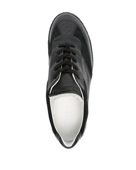 MM6 by Maison Martin Margiela Black 6 Court Sneakers for men