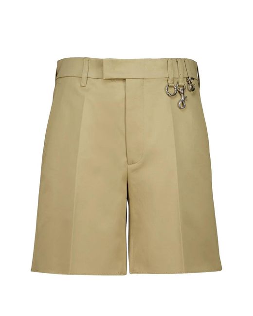 Miu Miu Natural Pressed-Crease Shorts