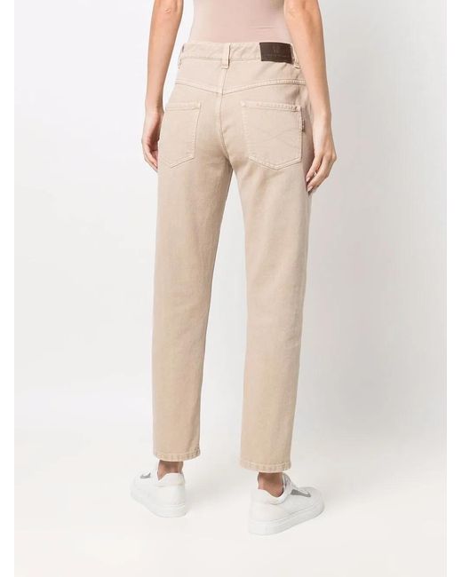 Brunello Cucinelli Natural Cropped Chino Trousers