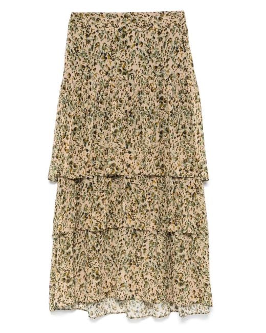 Ba&sh Natural Coccie Midi Skirt