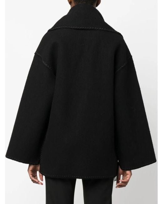 Totême Black Embroidered Scarf Jacket