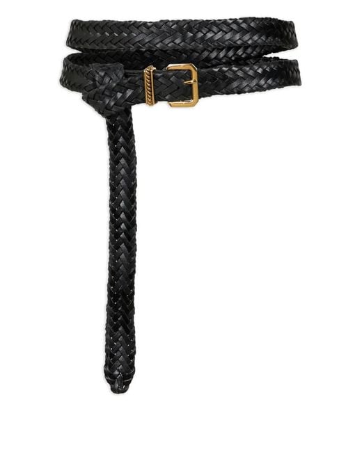 Etro Black Woven Double-Wrap Belt