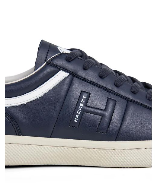 Hackett Blue Stripe Logo Sneakers for men