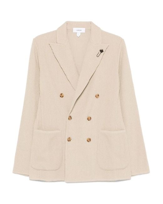 メンズ Lardini ダブルジャケット Natural