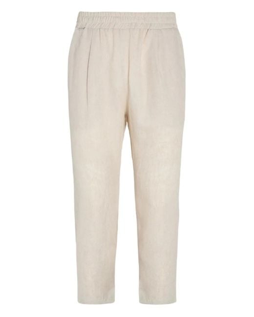 FAMILY FIRST Natural Elasticated-Waist Trousers for men