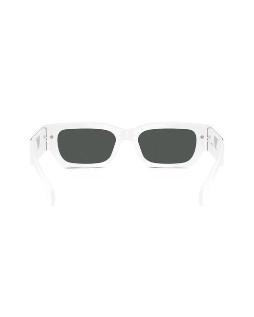 Versace Black Classic Top Rectangle-Frame Sunglasses for men