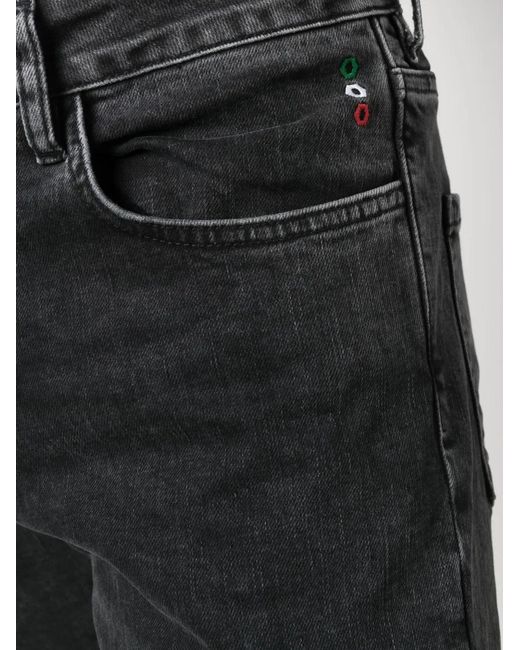Philipp Plein Black Iconic Plein Straight-Leg Jeans for men