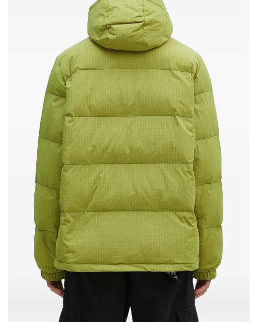 メンズ WOOD WOOD フーデッド パデッドジャケット Green