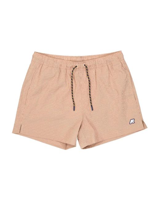 Costume Da Bagno Loiret A Righe di K-Way in Natural da Uomo