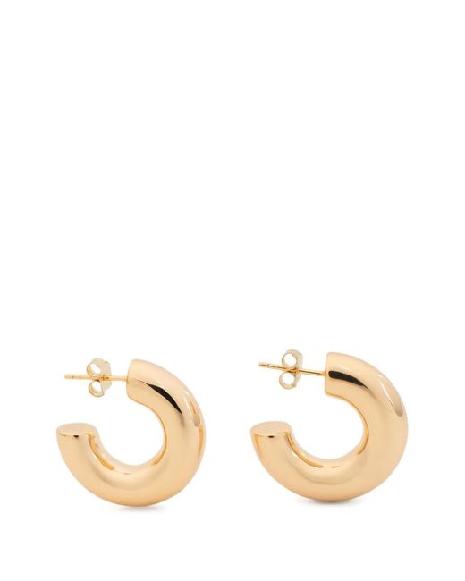 Neeka Studios Metallic Medium Chunky Hoop Earrings
