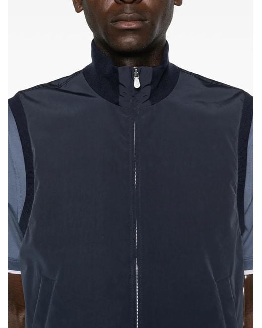 Brunello Cucinelli Blue Zip Jacket for men
