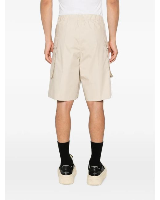 Rhun Natural Button-Up Cargo Shorts for men
