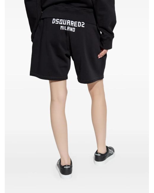 DSquared² Blue Printed Track Shorts