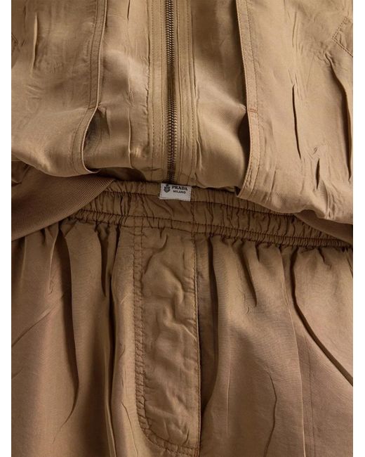 Prada Natural Old Silk Shorts
