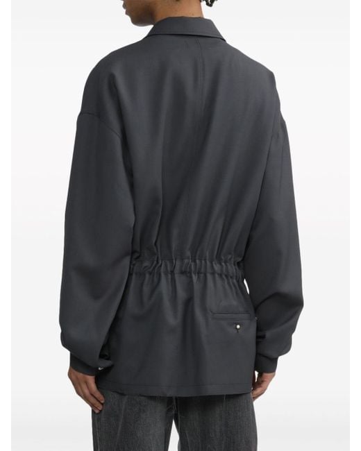 Magliano Black Drawstring-waist Virgin-wool Jacket for men