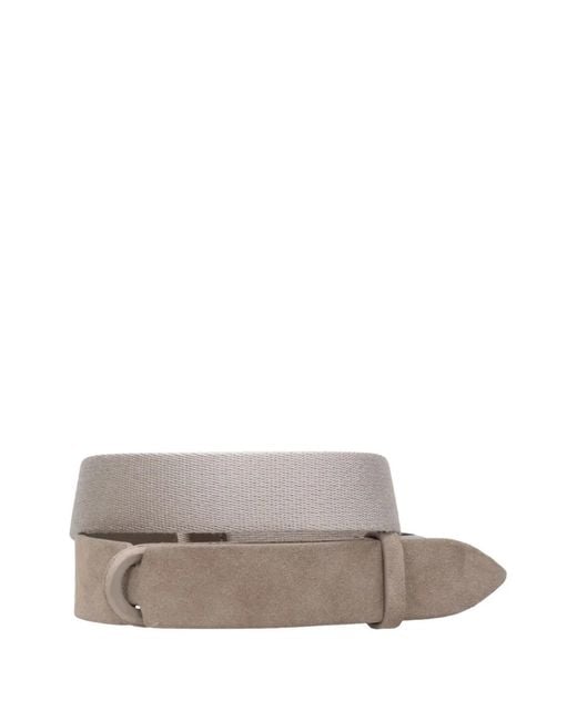 Orciani Gray Suede Buckless Belt for men