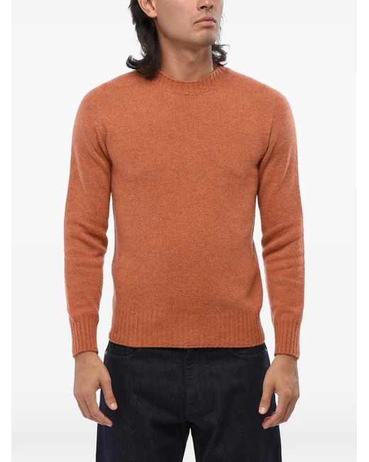 Malo Blue Cashmere Crew-Neck Sweater for men